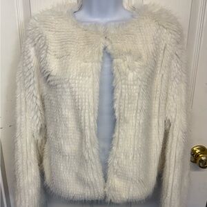 White Faux Fur Jacket
